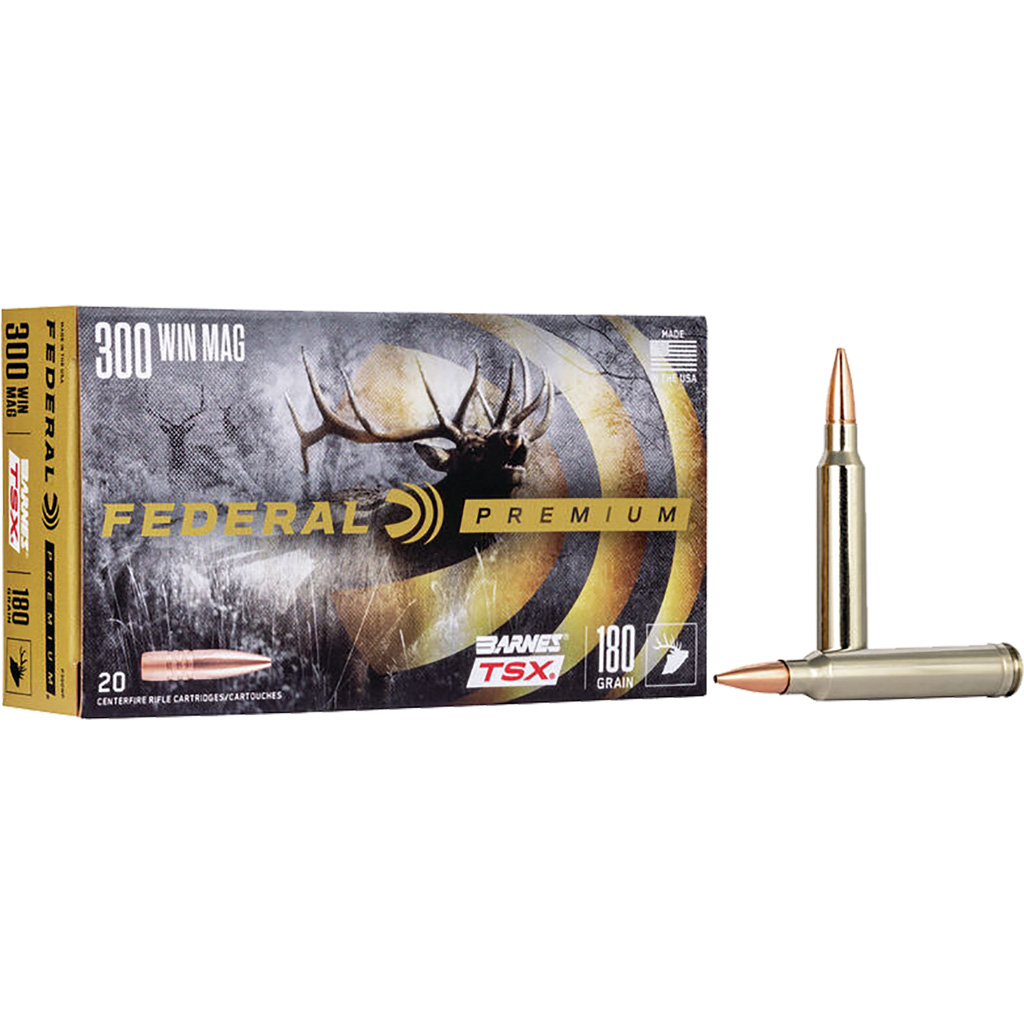 Federal Premium Rifle Ammo 300 Win. mag 180 Gr. Barnes Tsx 20 Rd ...