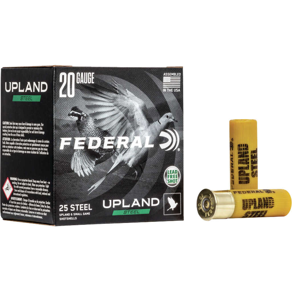 604544644173 Federal Upland Steel Shotgun Ammo 20 Ga. 2.75 In. 7/8 Oz. 7.5 Shot 25 Rd.