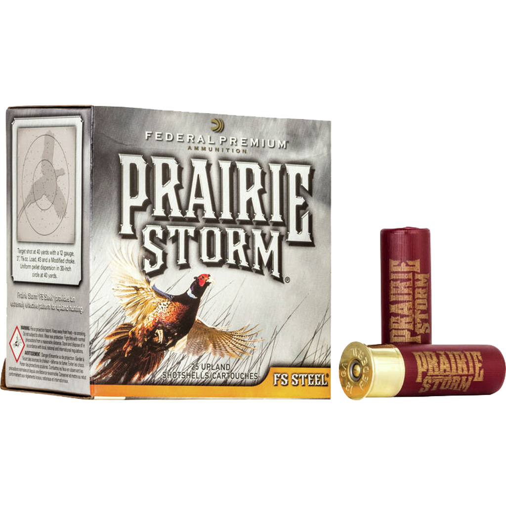 Federal Prairie Storm Fs Steel Shotgun Ammo 12 Ga. 2.75 In. 1 1/8 Oz. 4 Shot 25 Rd.