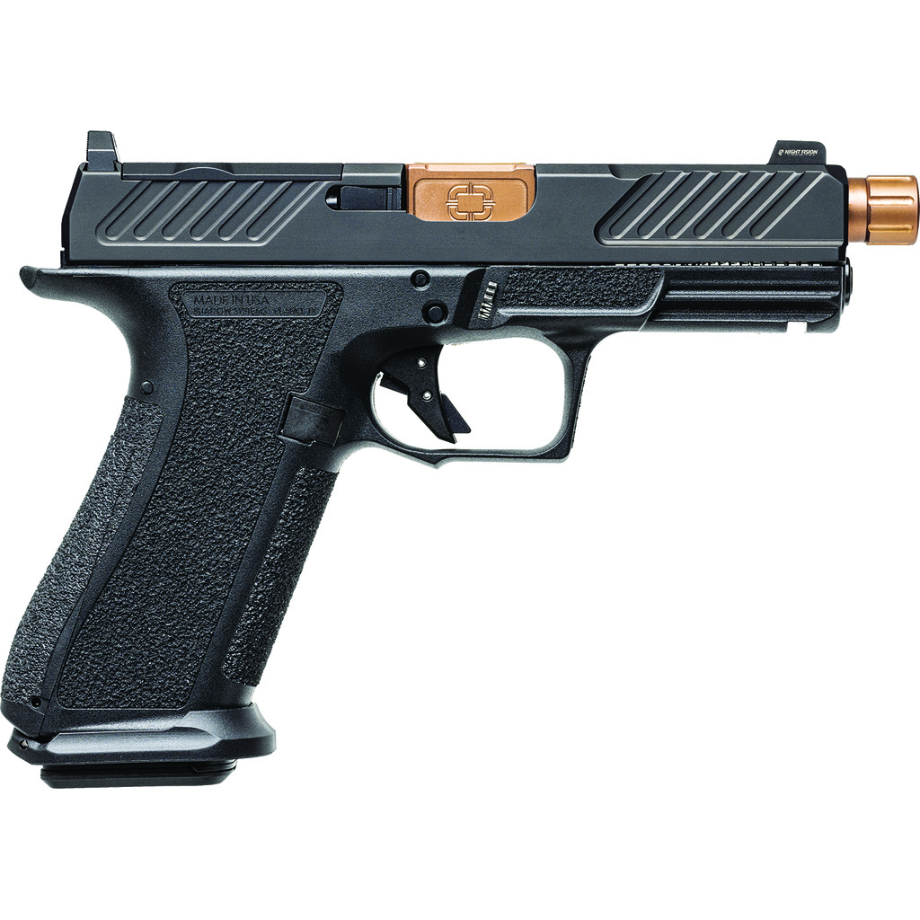 Shadow Systems Xr920 Combat Slide Optic Pistol 9mm Black Frame 5.5 In Threaded Barrel Bronze 17rd
