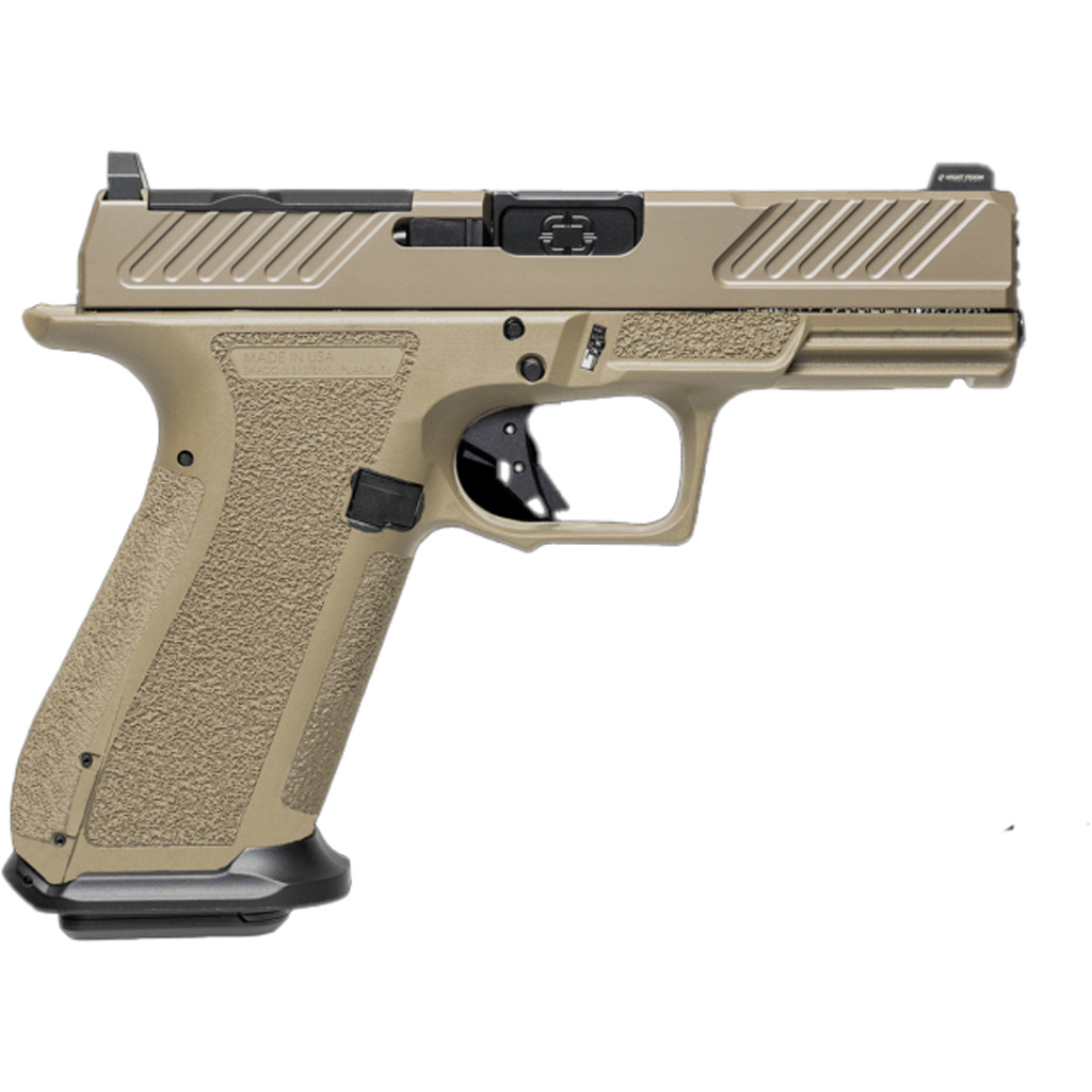 Shadow Systems Xr920 Combat Slide Optic Pistol 9mm Fde Frame 5.5 In. Threaded Barrel Black 17 Rd