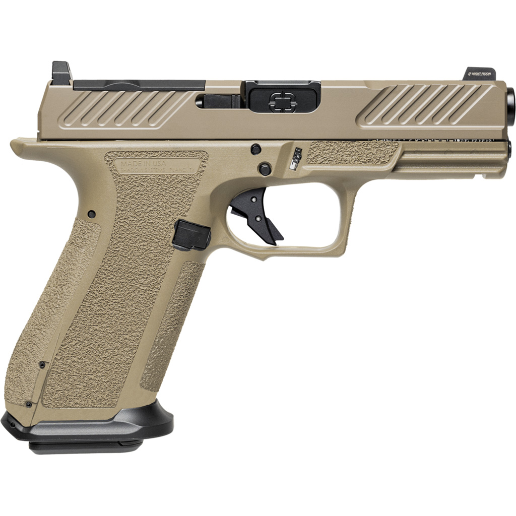 Shadow Systems Xr920 Combat Slide Optic Pistol 9mm Fde Frame 4 In. Unthreaded Barrel Black 17 Rd