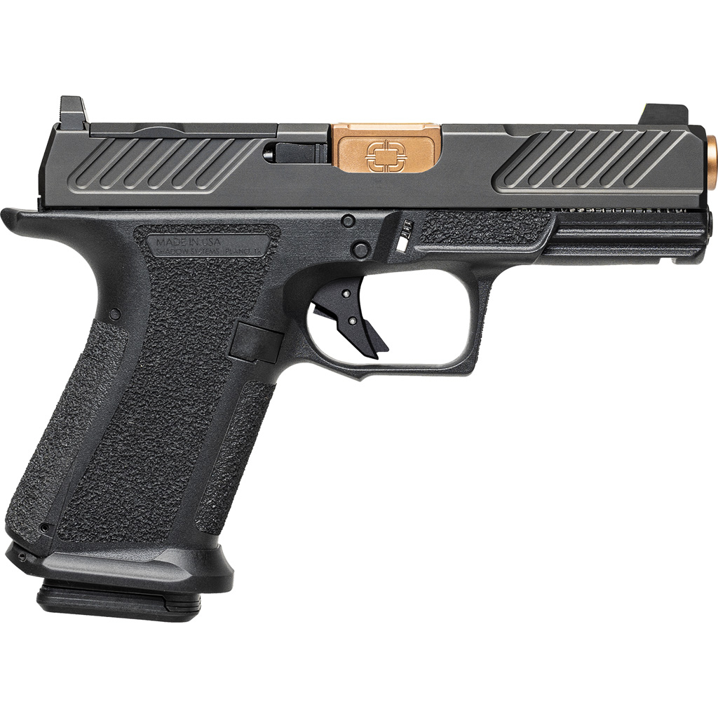 Shadow Systems Mr920 Combat Slide Optic Pistol 9mm 4 In. Black Frame Unhreaded Barrel Bronze 10rd