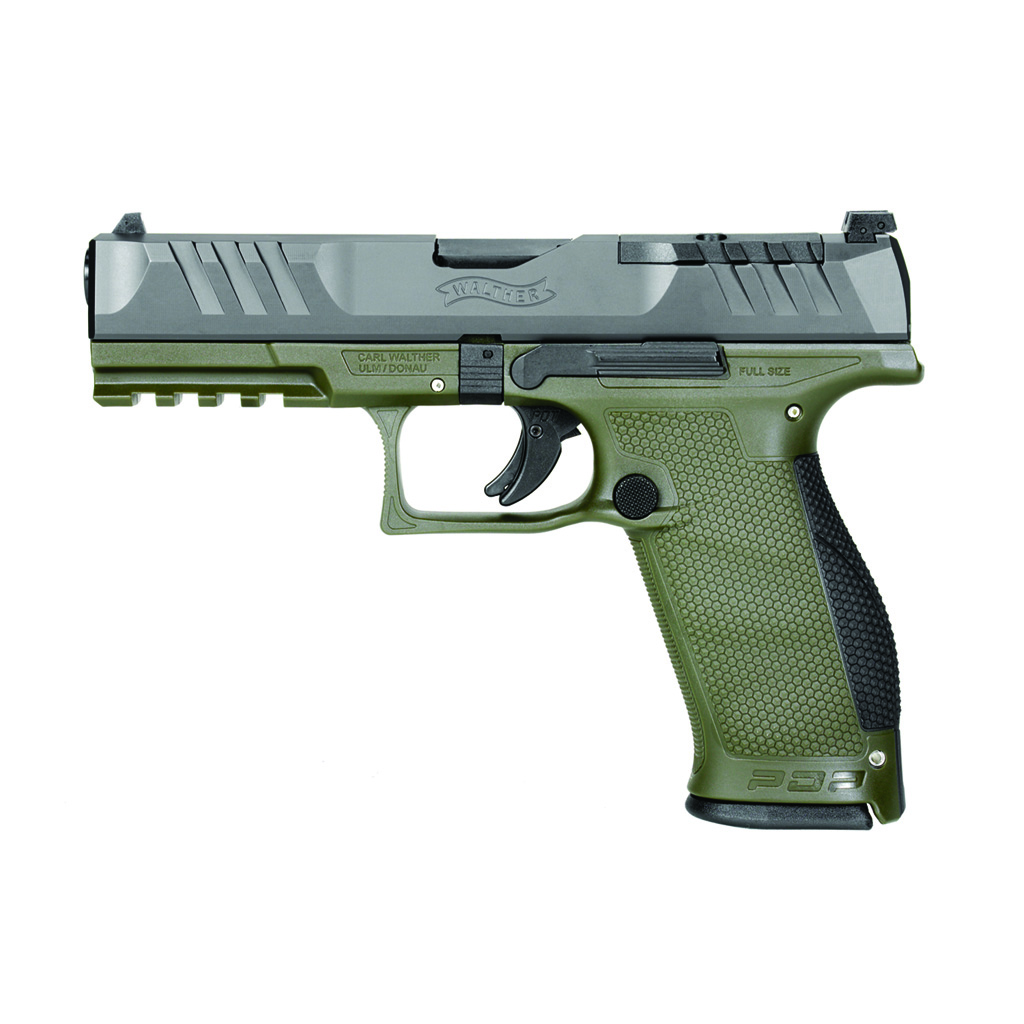 723364227080 Walther Pdp Full Size Optic Ready Pistol 9mm 4.5 In. Two-tone Green 18 Rd.