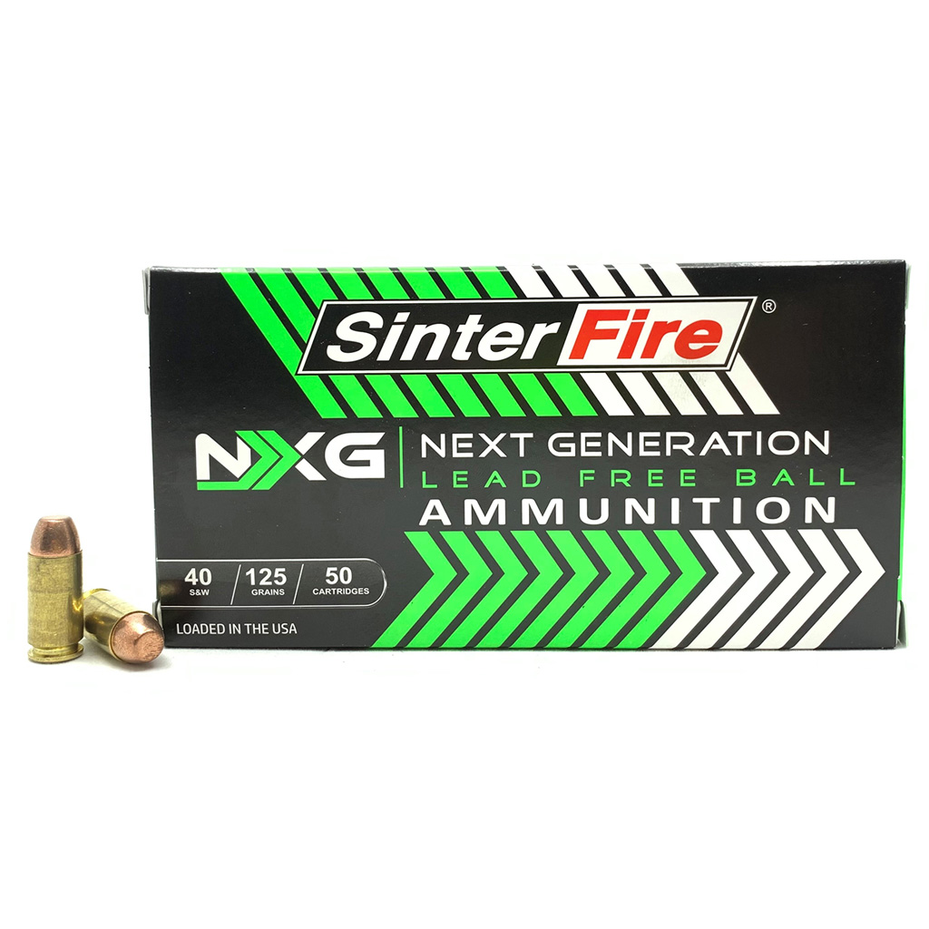 65067633 Sinterfire Nxg Lead Free Ball Pistol Ammo 40 S&w 125 Gr. Lead-free Ball 50 Rd.