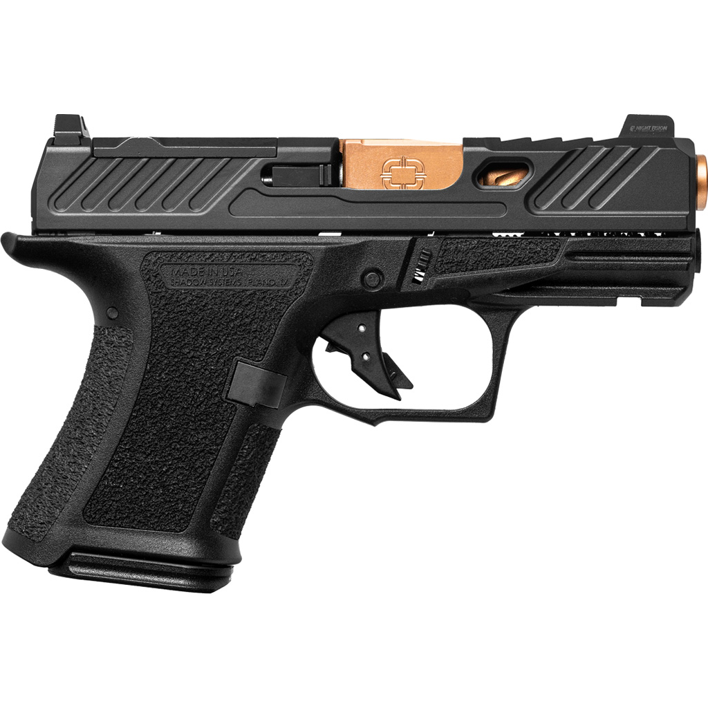 810013436174 Shadow Systems Cr920 Elite Slide Optic Pistol 9mm 3.41 In. Black Frame Unthreaded Bronze 10 Rd.