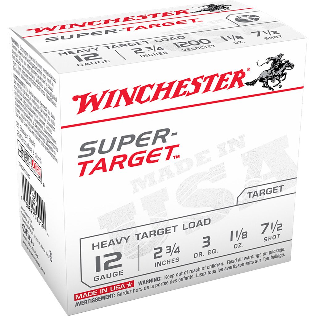 020892016194 Winchester Super Target Heavy Load 12 Ga 2.75 In. 1 1/8 Oz. 7.5 Shot 25 Rd.