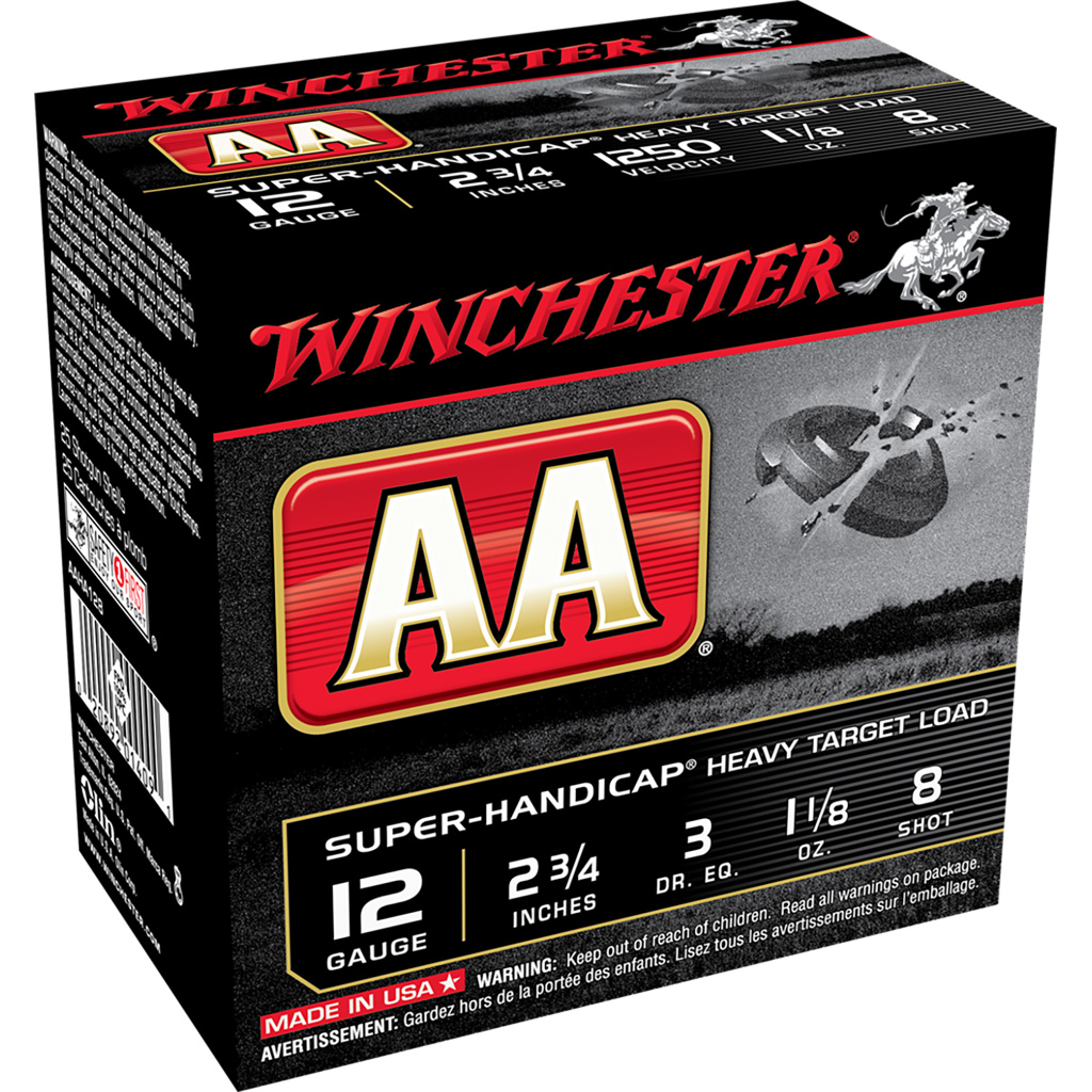 020892014091 Winchester Aa Super Handicap Load 12 Gauge 2.75 In. 1 1/8 Oz. 8 Shot 25 Rd.