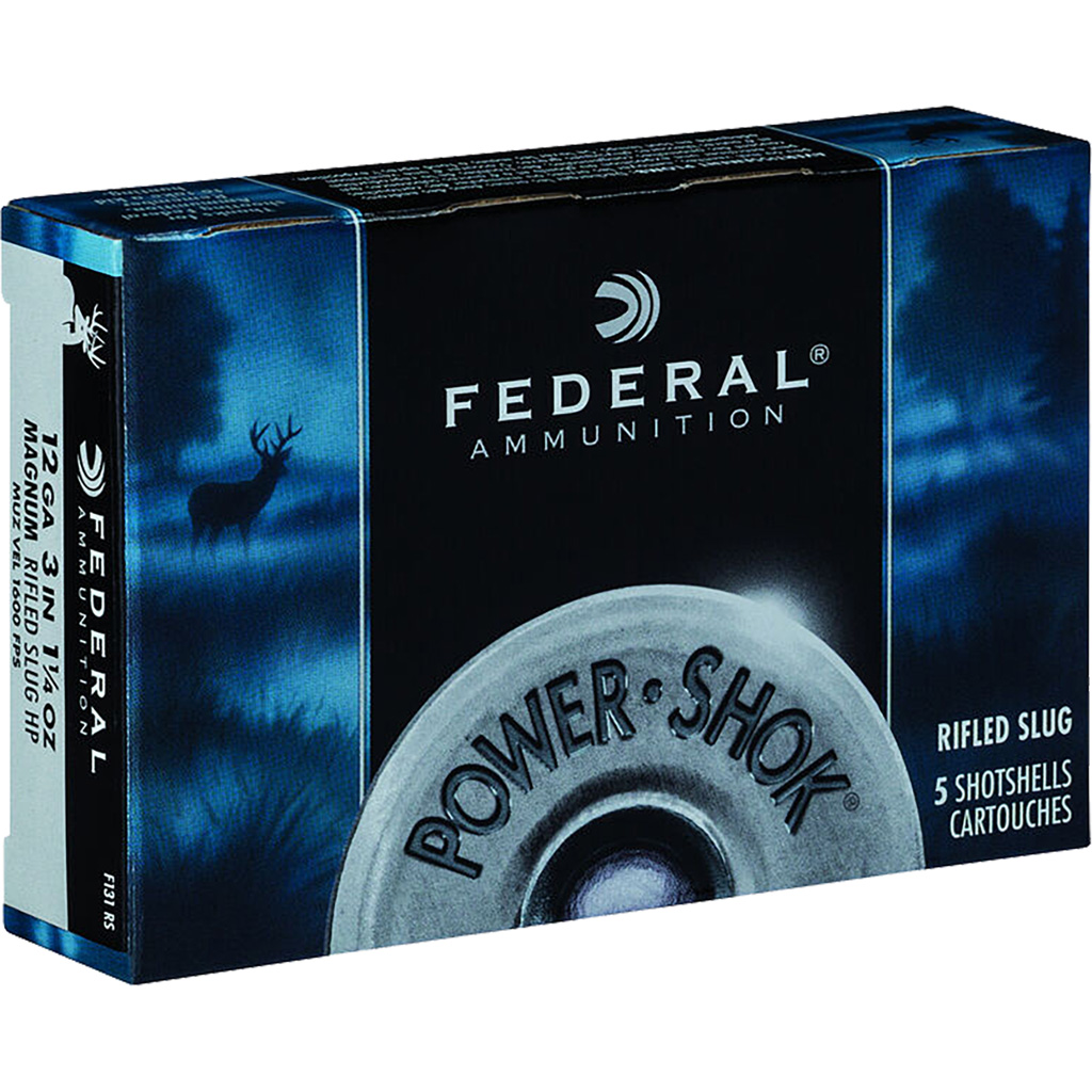 029465009922 Federal Power-shok Load 12 Gauge 3 In. 1 1/4 Oz. Slug Shot 5 Rd.