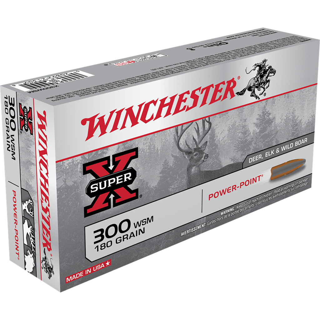 020892213098 Winchester Super-x Rifle Ammo 300 Wsm 180 Gr. Power-point 20 Rd.