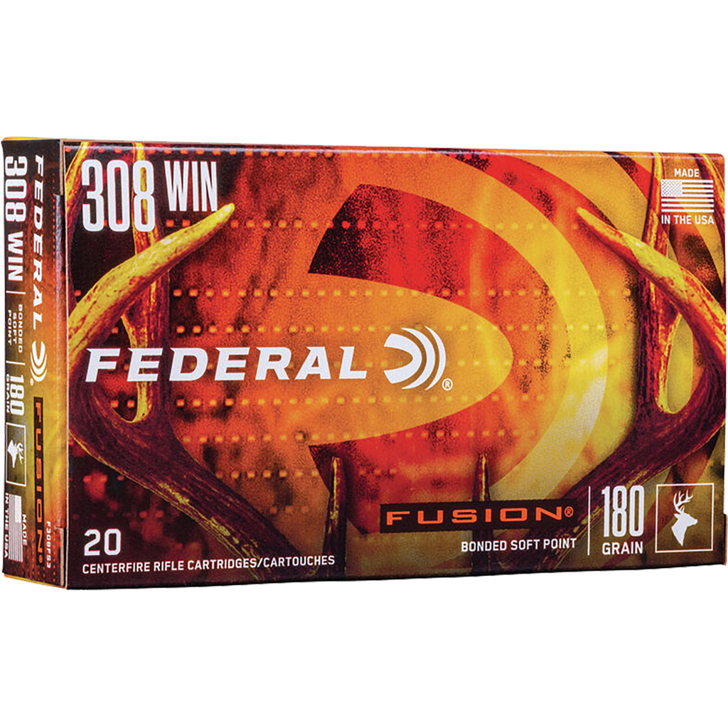 029465097967 Federal Fusion Rifle Ammo 308 Win 180 Gr. Fusion Soft Point 20 Rd.