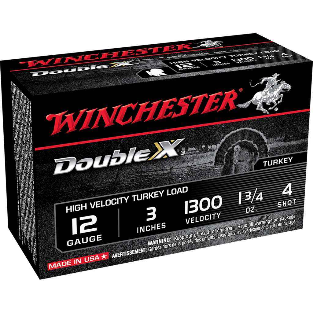 020892012172 Winchester Double X High Velocity Turkey Load 12 Ga. 3 In. 1 3/4 Oz. 4 Shot 10 Rd.