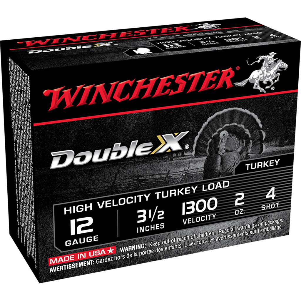 020892012196 Winchester Double X High Velocity Turkey Load 12 Ga. 3.5 In. 2 Oz. 4 Shot 10 Rd.