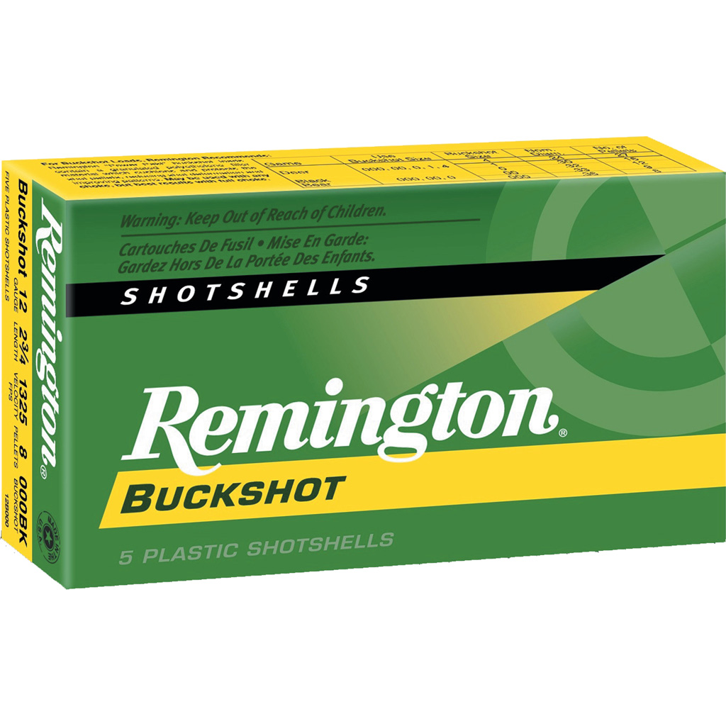 047700019505 Remington Express Buckshot Loads 12 Ga. 2.75 In. 8 Pellet 000 Buck 5 Rd.