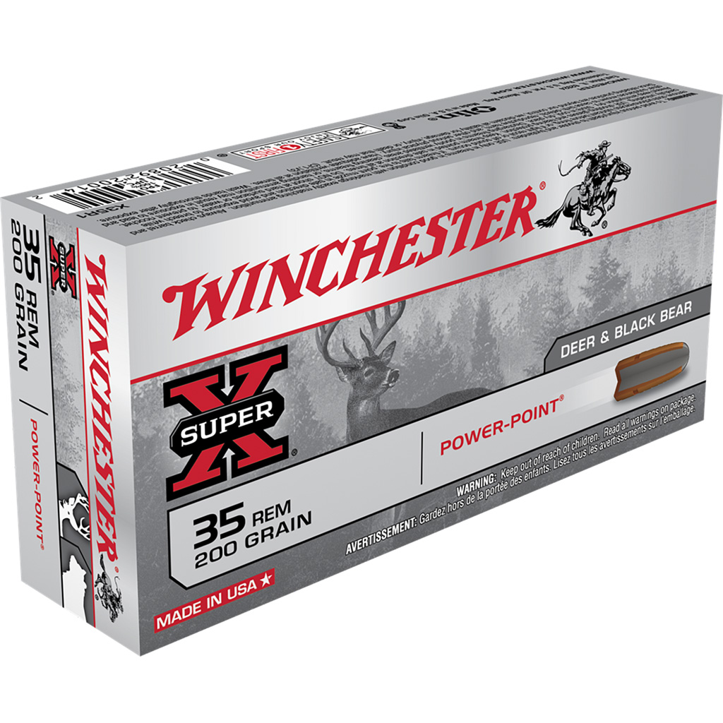 020892200142 Winchester Super-x Rifle Ammo 35 Remington 200 Gr. Power-point 20 Rd.