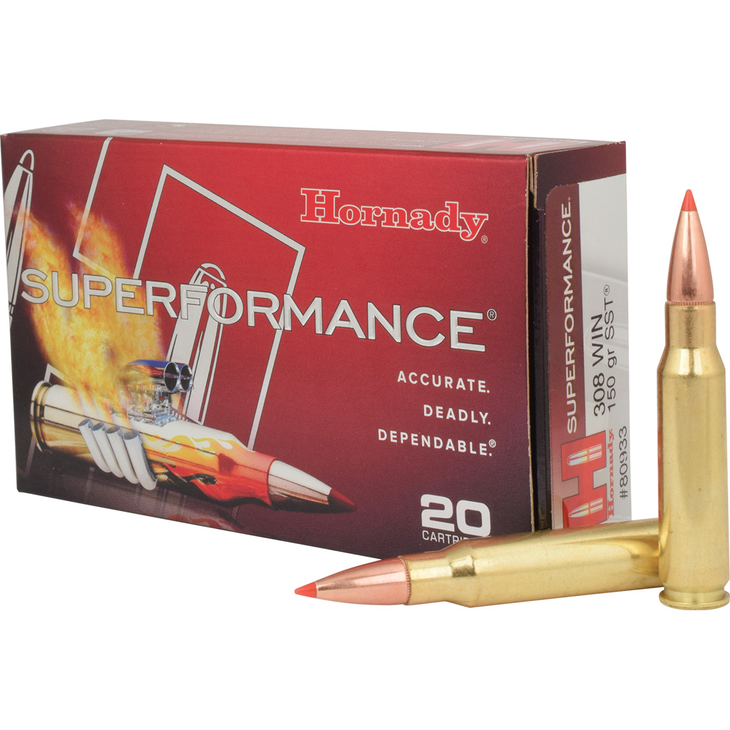 090255809336 Hornady Superformance Rifle Ammo 308 Win 150 Gr. Sst 20 Rd.