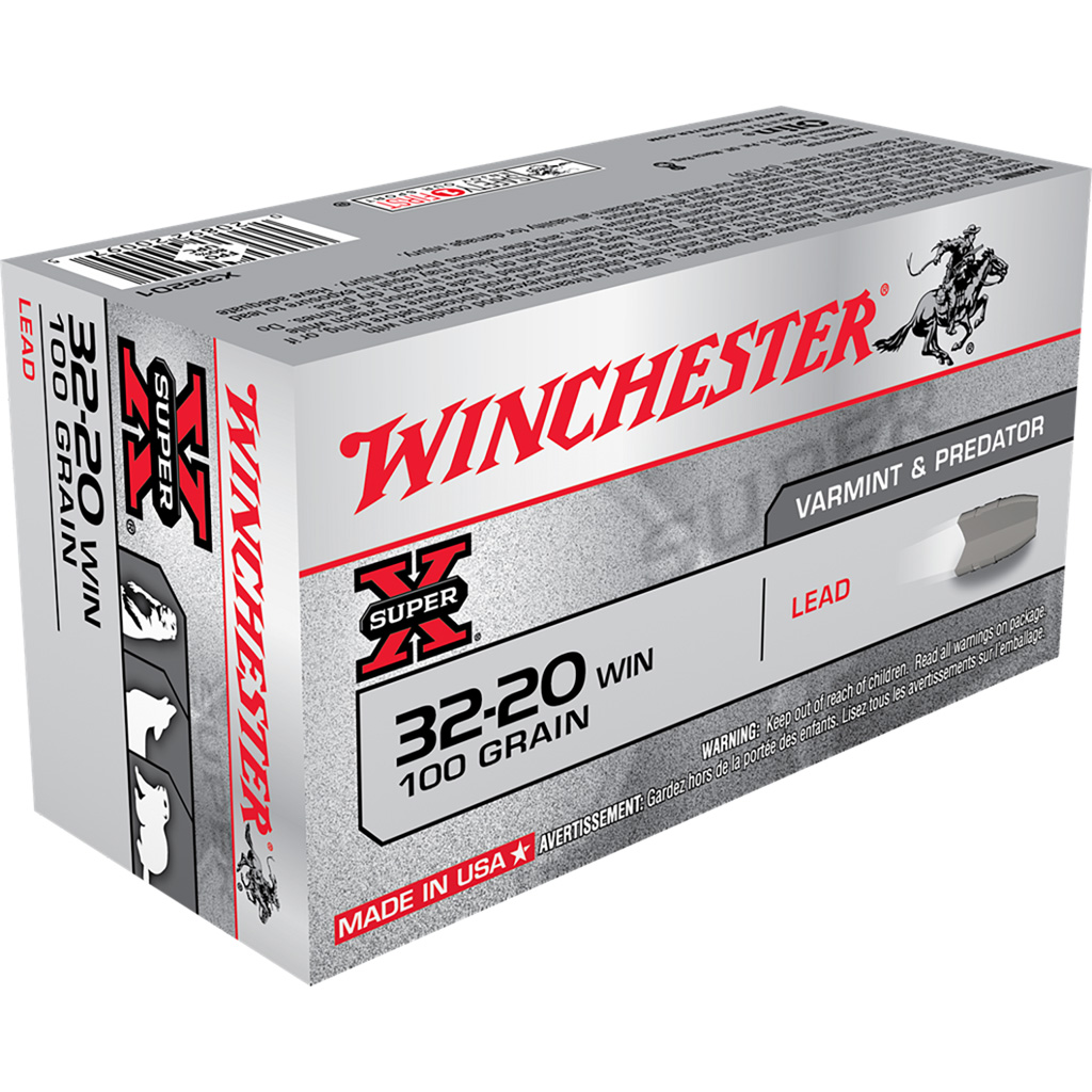 020892200975 Winchester Super-x Rifle Ammo 32-20 Win 100 Gr. Lead 50 Rd.