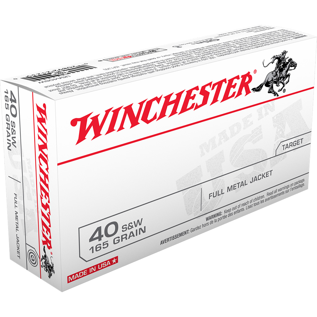 020892212350 Winchester Usa Pistol Ammo 40 S&w 165 Gr. Fmj 50 Rd.