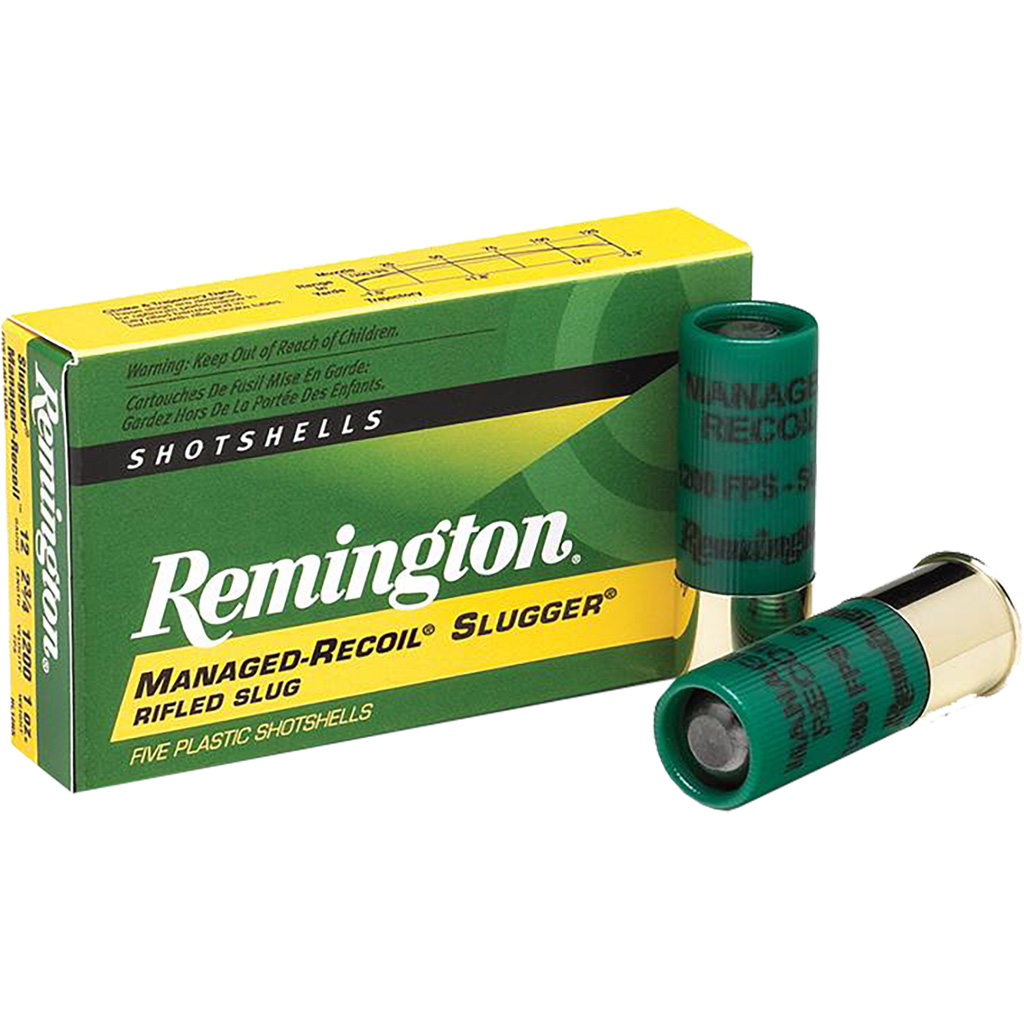 Remington Managed Recoil Slugger Rifled Slug Loads 12 Ga. 2.75 In. 1 Oz....-img-0