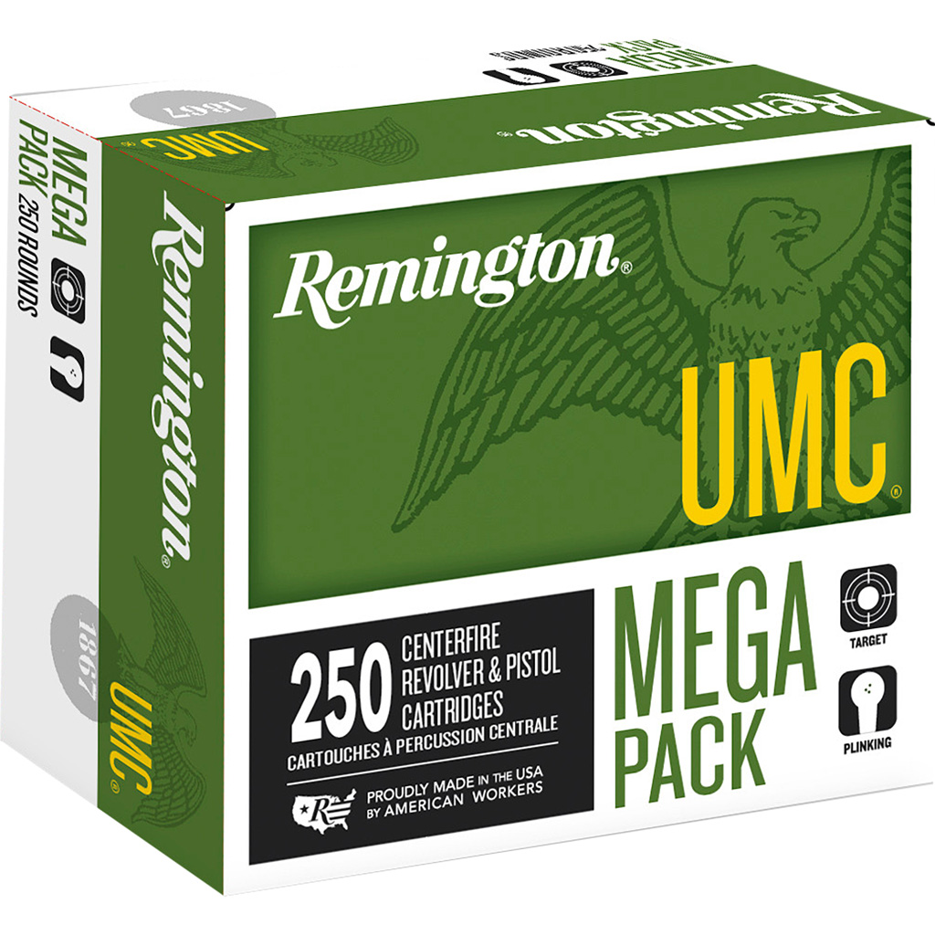 047700364209 Remington Umc Handgun Ammo 9mm 115 Gr. Fmj 250 Rd.