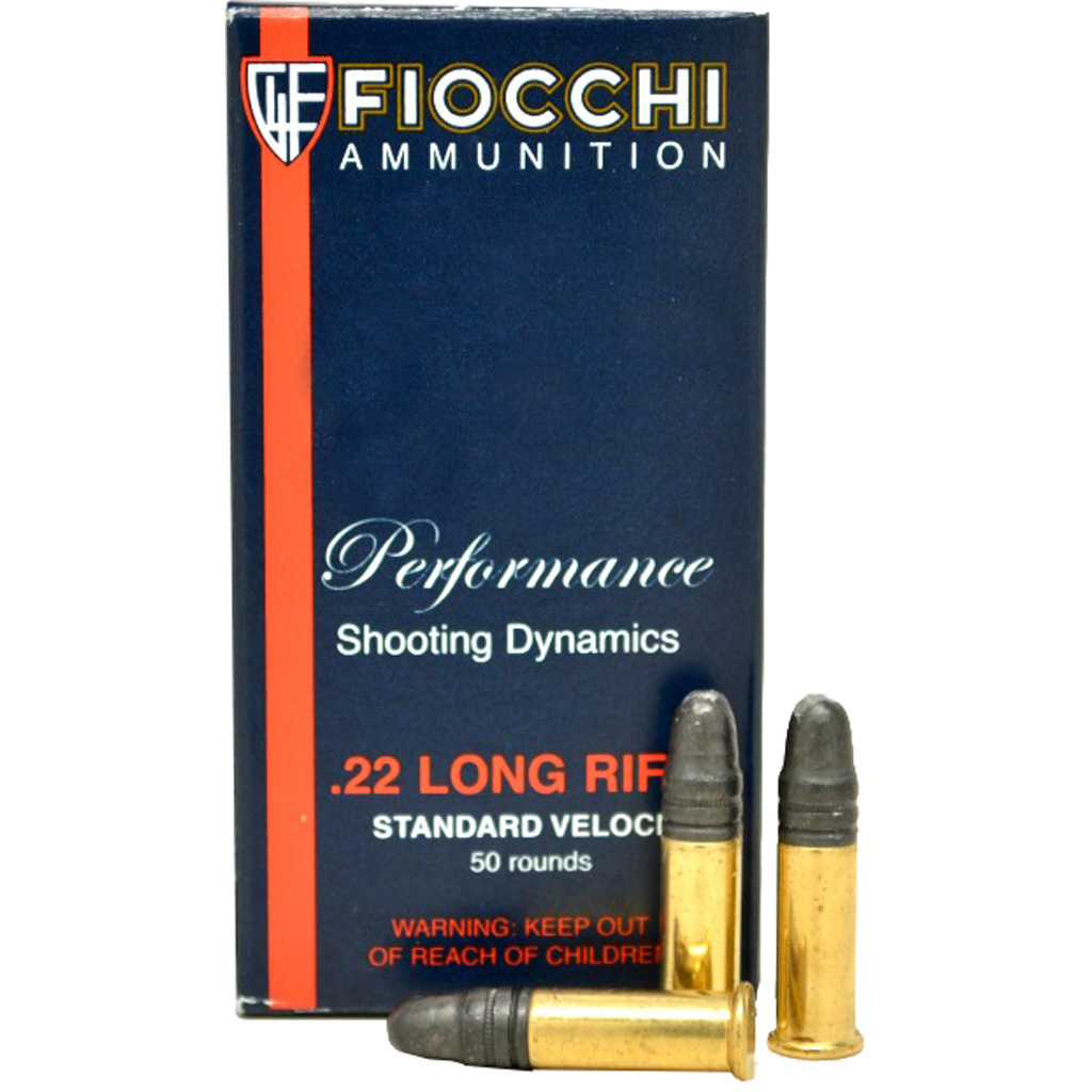 762344710006 Fiocchi Shooting Dynamics Rifle Ammo 22 Lr 40 Gr. Lead Round Nose 50 Rd.