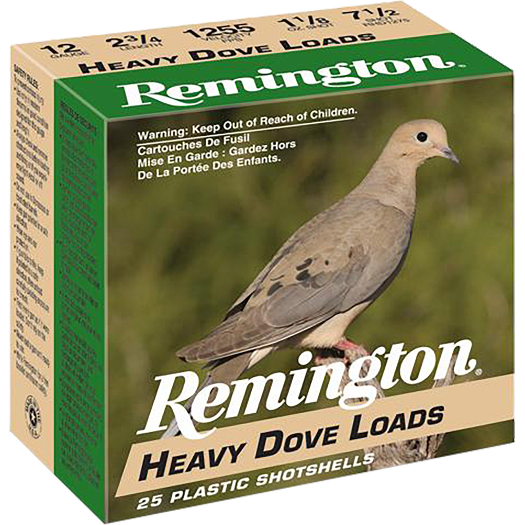 047700508702 Remington Heavy Dove Loads 12 Ga. 2.75 In. 7.5 Shot 25 Rd.