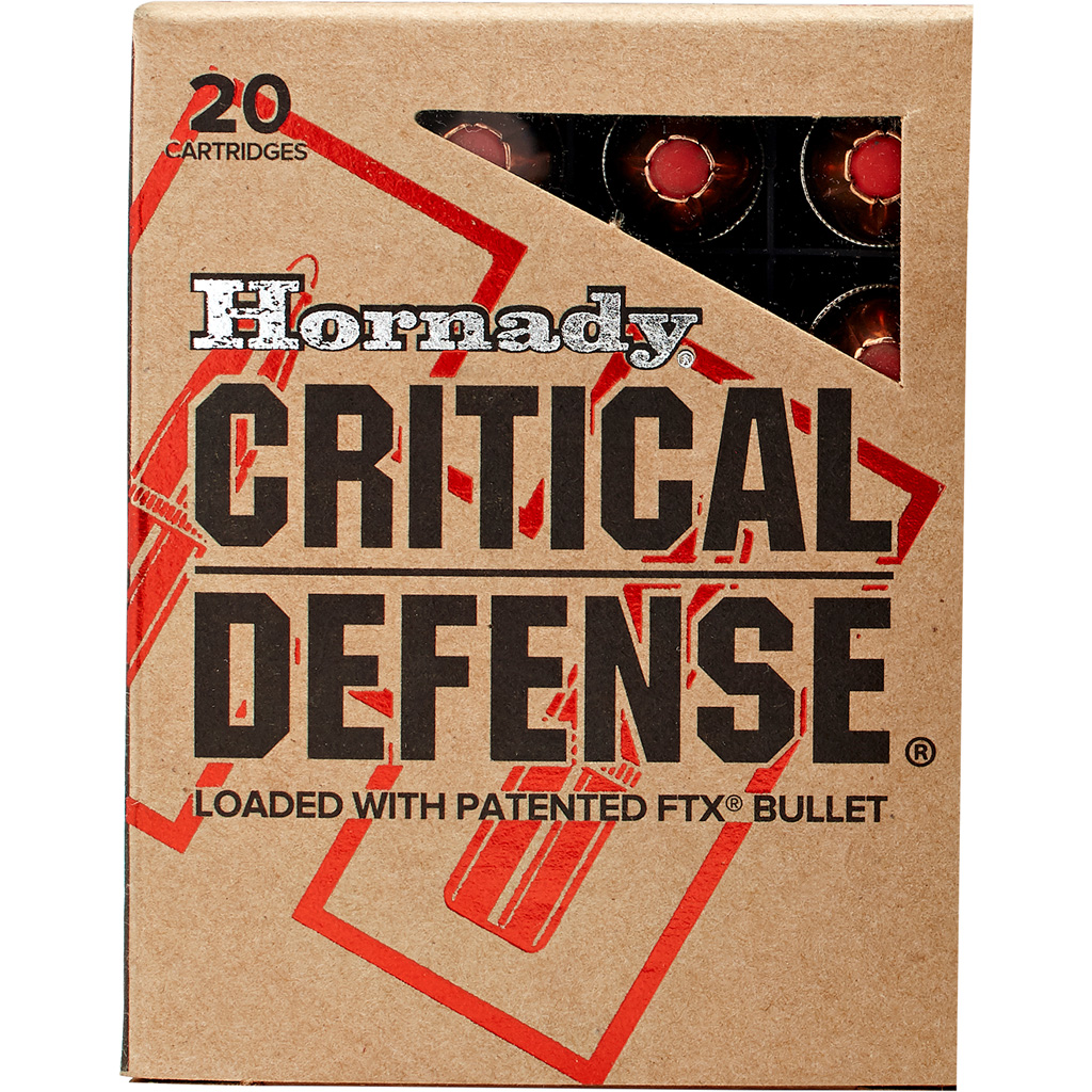 090255907001 Hornady Critical Defense Pistol Ammo 44 S&w Spl 165 Gr. Flex Tip Expanding 20 Rd.