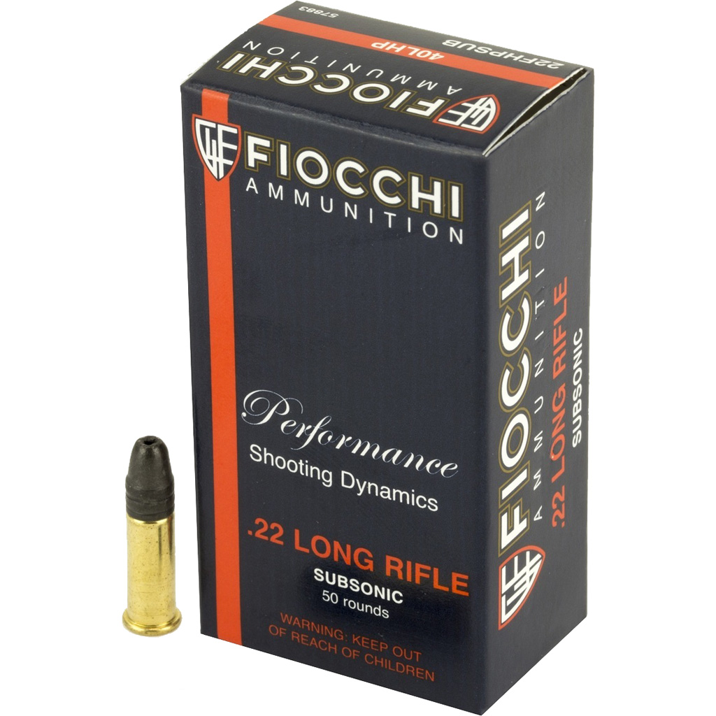 762344710020 Fiocchi Shooting Dynamics Sport&hunting Rifle Ammo 22 Lr 38 Gr. Hollow Point 50 Rd.