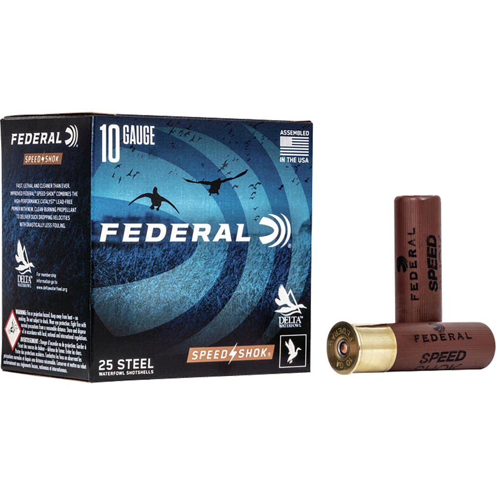 029465027957 Federal Speed-shok Load 10 Gauge 3.5 In. 1 1/2 Oz. Bb Shot 25 Rd.