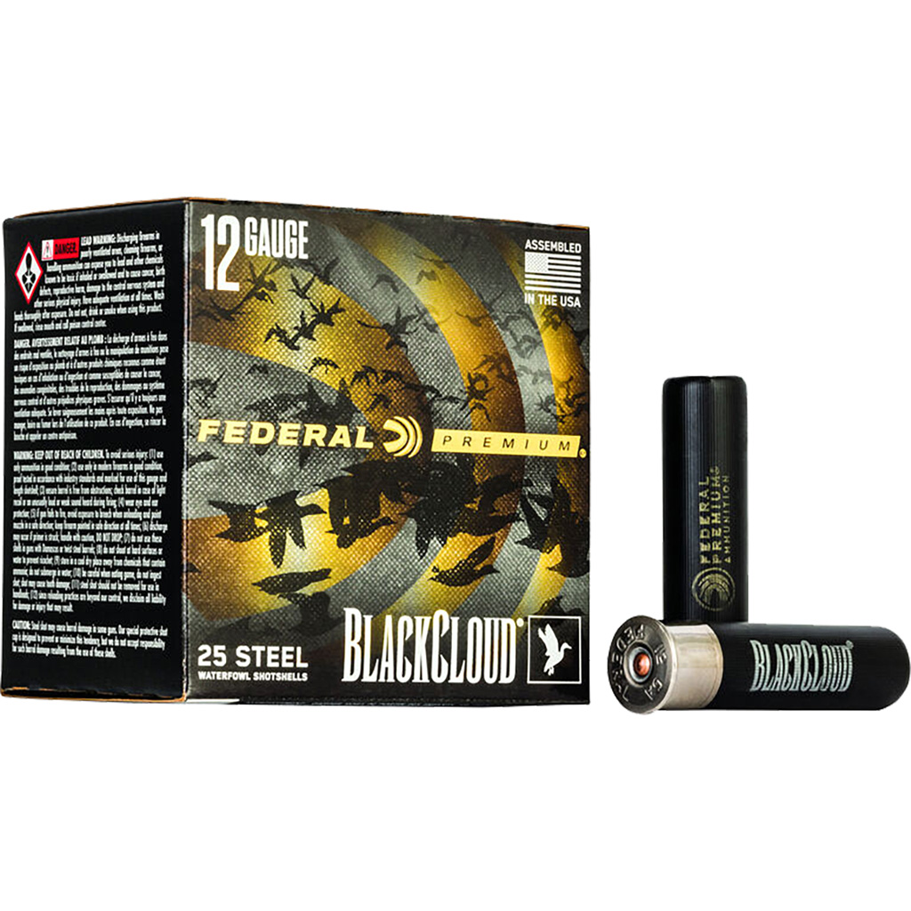 604544623192 Federal Black Cloud Fs Steel Load 12 Gauge 3.5 In. 1 1/2 Oz. 2 Shot 25 Rd.