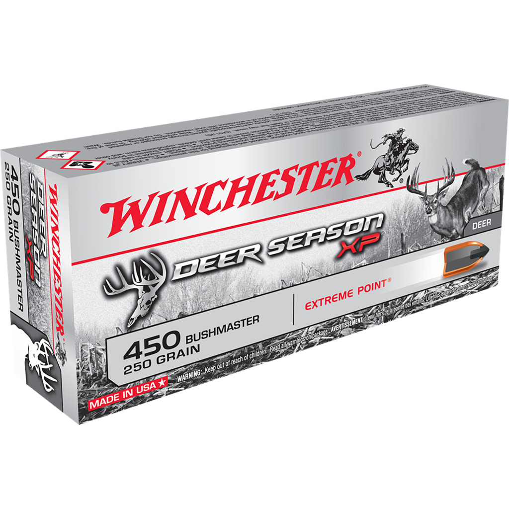 020892224520 Winchester Deer Season Xp Rifle Ammo 450 Bushmaster 250 Gr 20rd Extreme Point 20 Rd