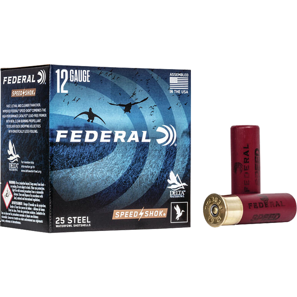 604544627657 Federal Speed-shok Load 12 Gauge 3 In. 1 1/4 Oz. Bb Shot 25 Rd.