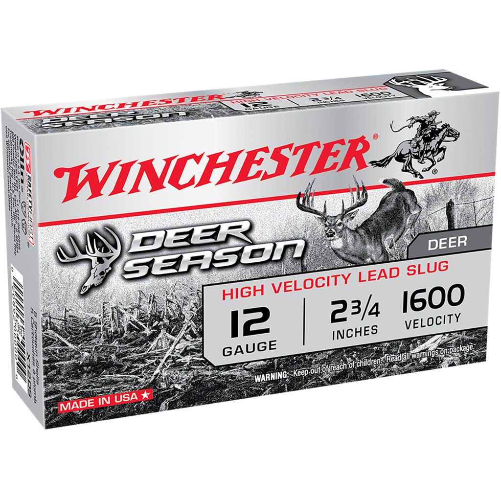 020892024441 Winchester Deer Season High Velocity Slug 12 Ga. 2.75 In. 1 1/8 Oz. 5 Rd.
