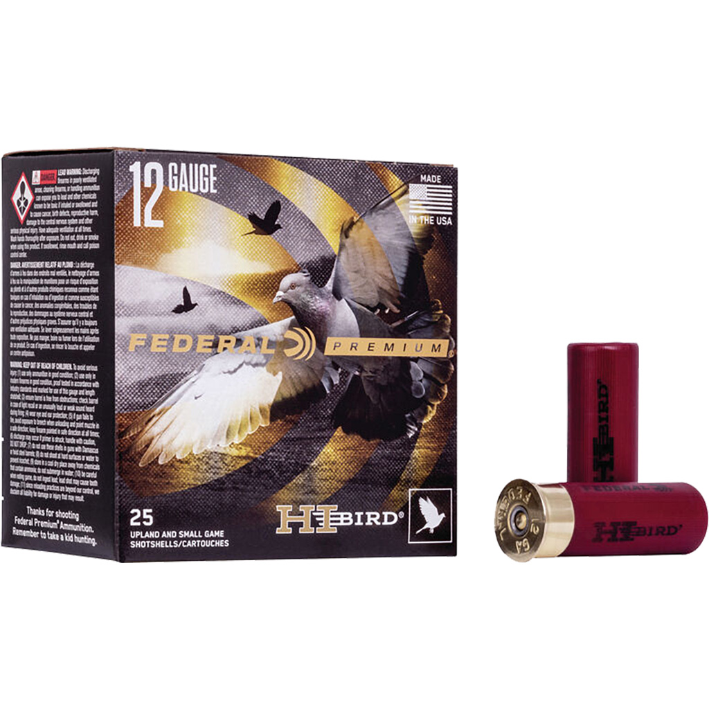 604544620696 Federal Hi-bird Game Load 12g 2.75" 1-1/8 Oz 7.5 Shot 25rds