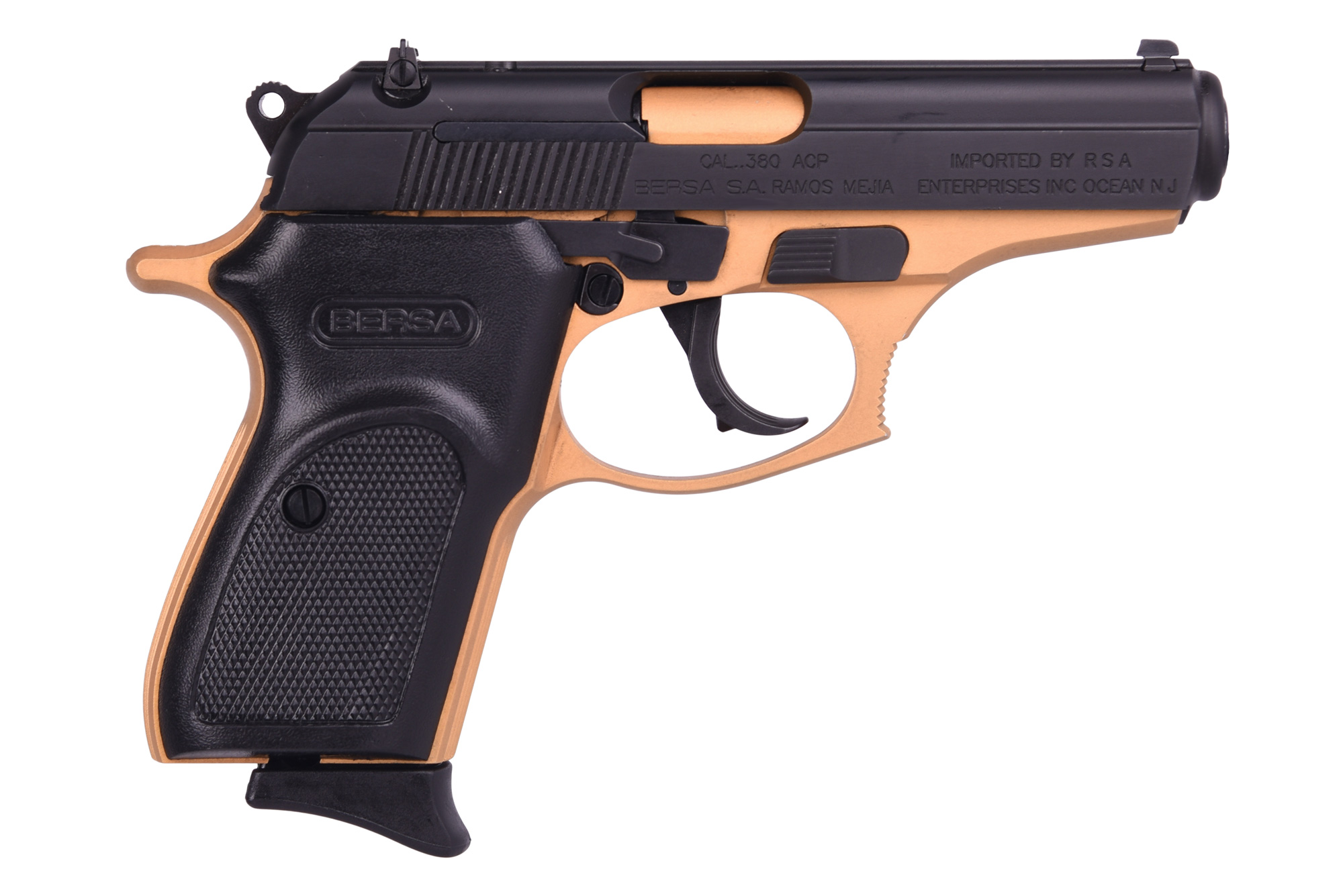 091664960472 Bersa Thunder 380 Gold/black 380acp