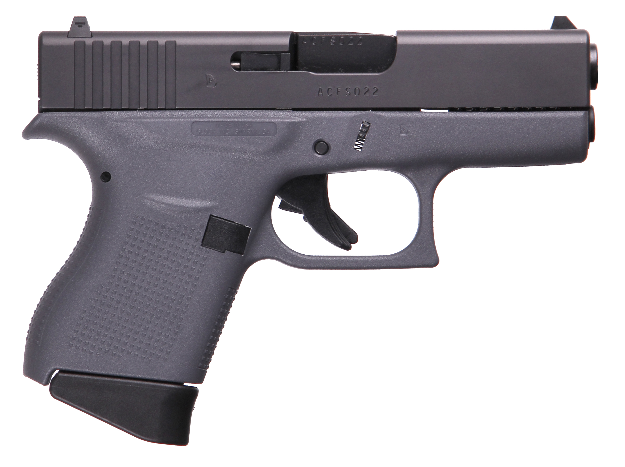 764503914393 GLOCK G43 G3 Gray 9mm 6+1 3.39" Fs