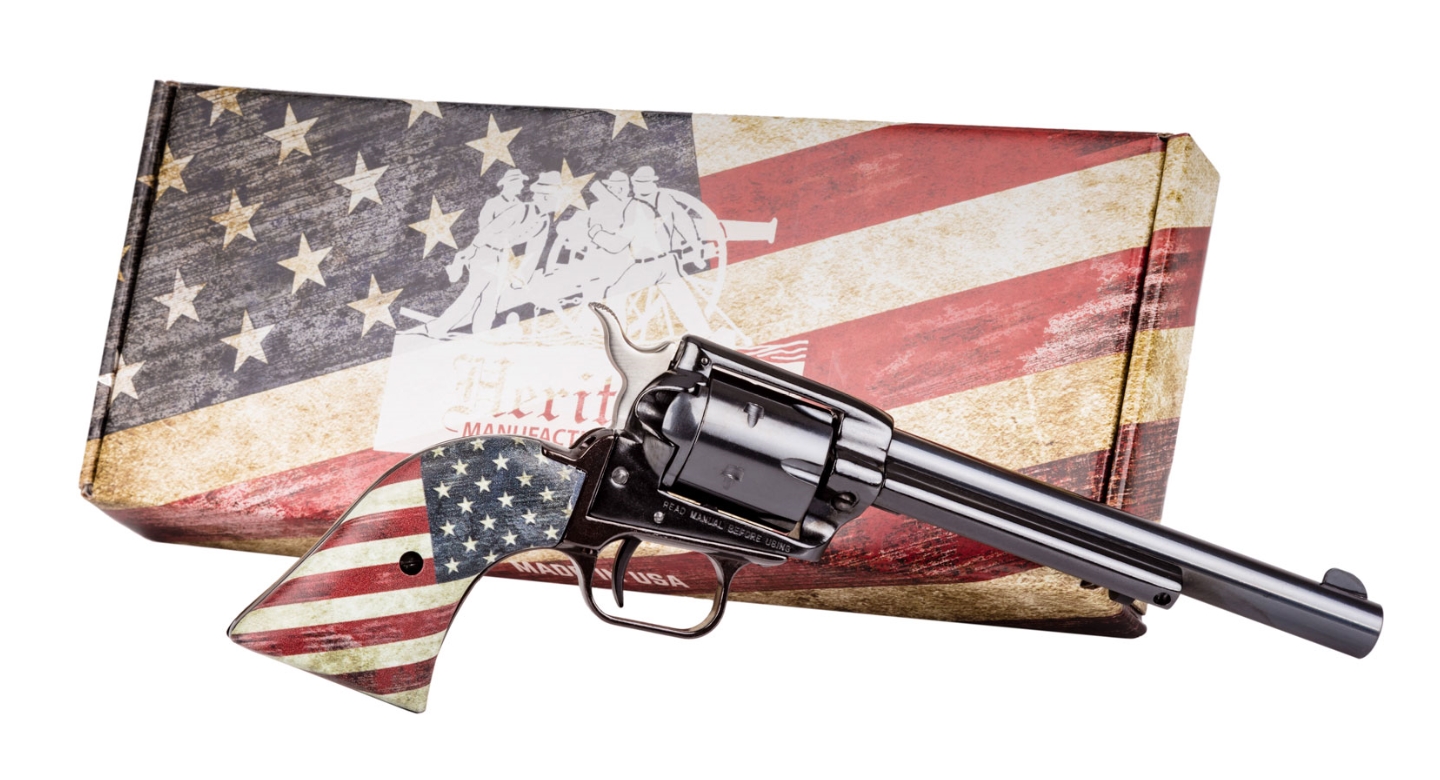 Heritage Manufacturing 22lr Blue/us Flag Grip 6.5" Fs