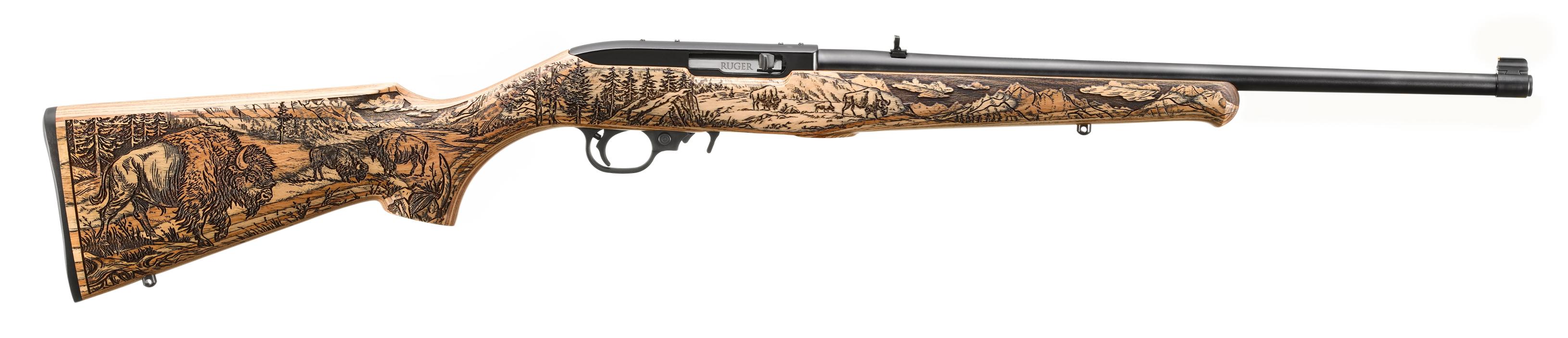736676312344 Ruger 10/22 Bison 22lr Bl/wd 18.5