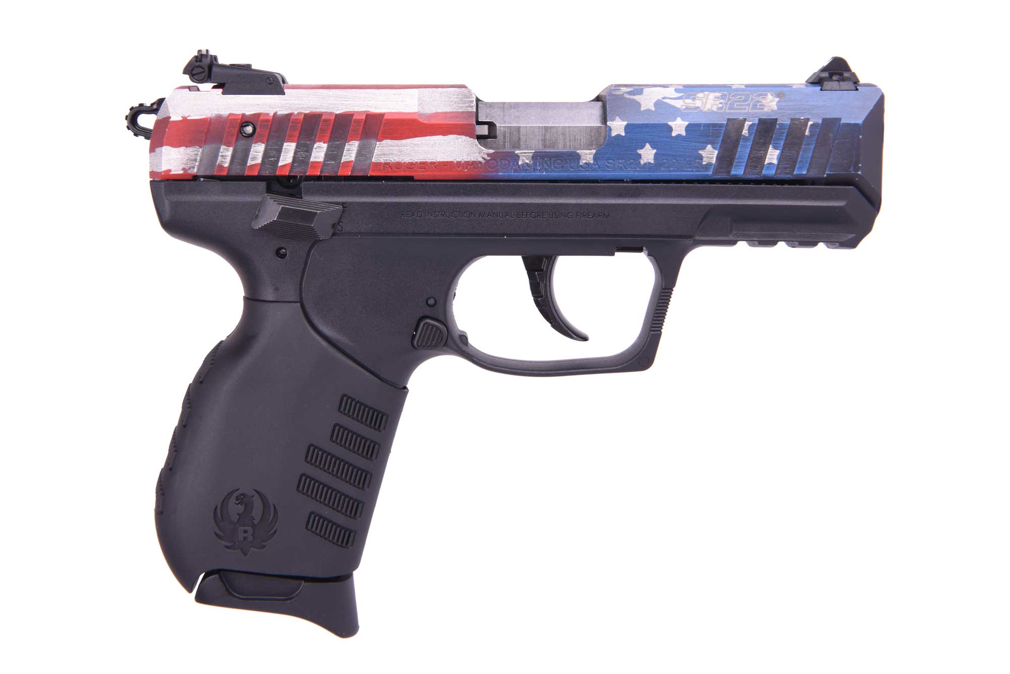 736676036424 Ruger Sr22 Us Flag 22lr 3.5" Bl As