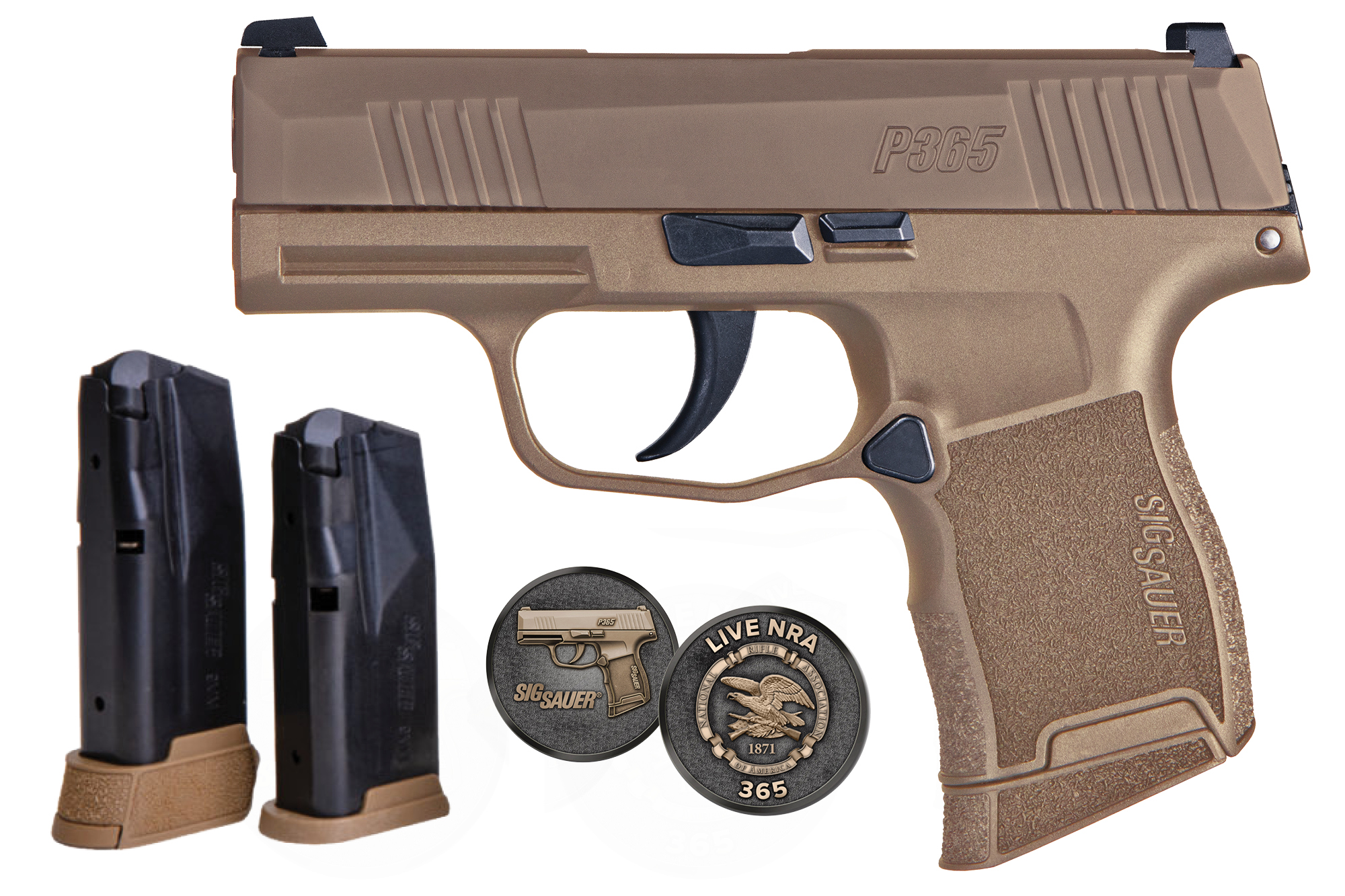 798681607891 SIG SAUER P365 9mm 10+1 Coyote Nra Ns