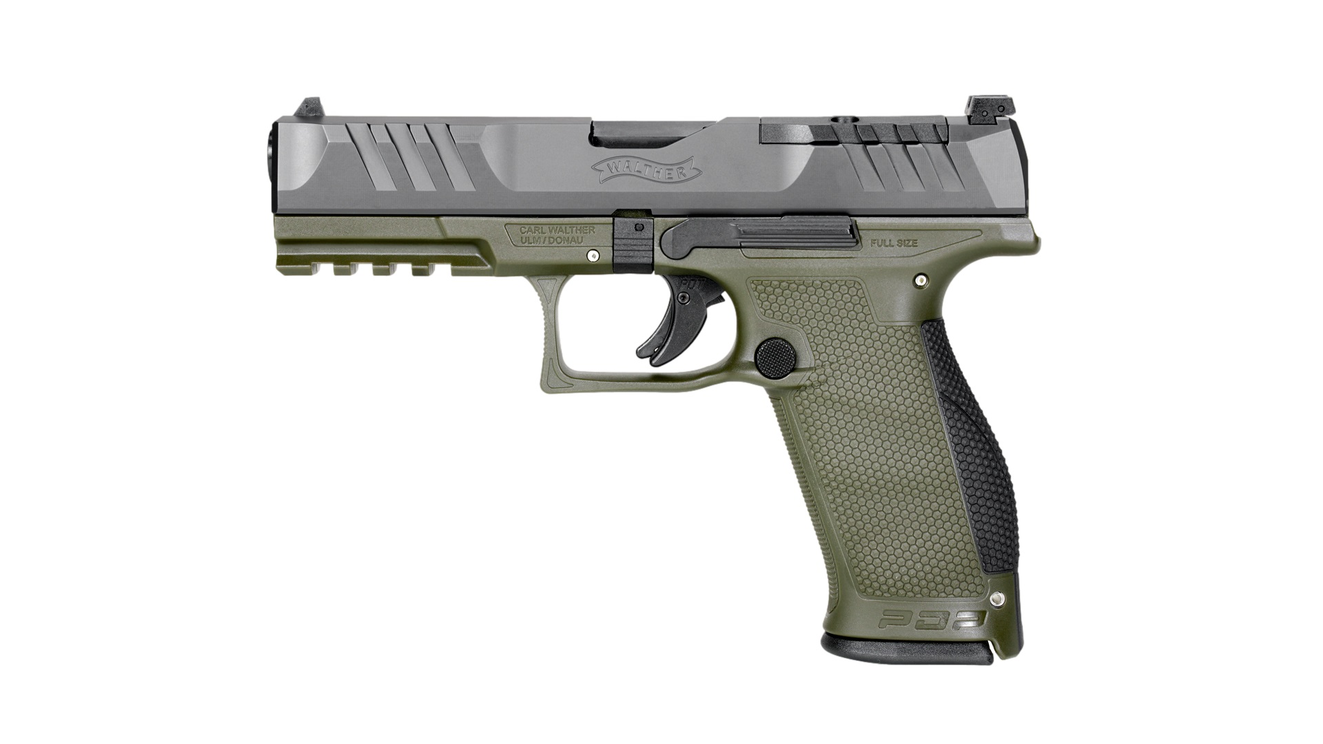 Walther Arms Pdp Fs 9mm 4.5" Bk/grn Or 10+1