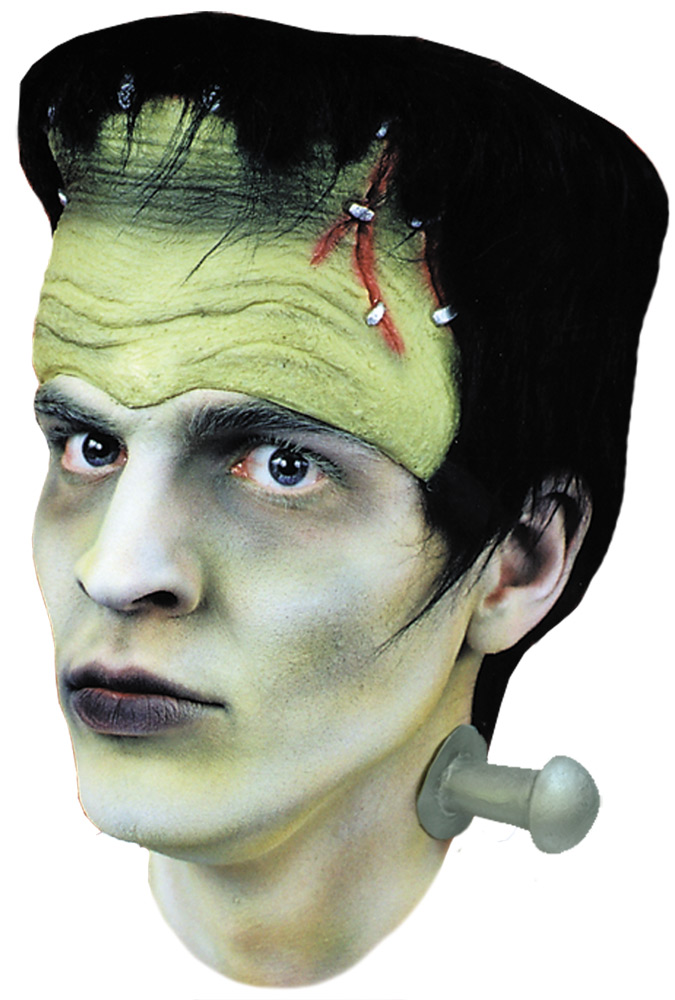 ADULT FRANKENSTEIN MONSTER HEADPIECE WITH HAIR AND BOLTS COSTUME ACCESSORY TA20 - Picture 1 of 6