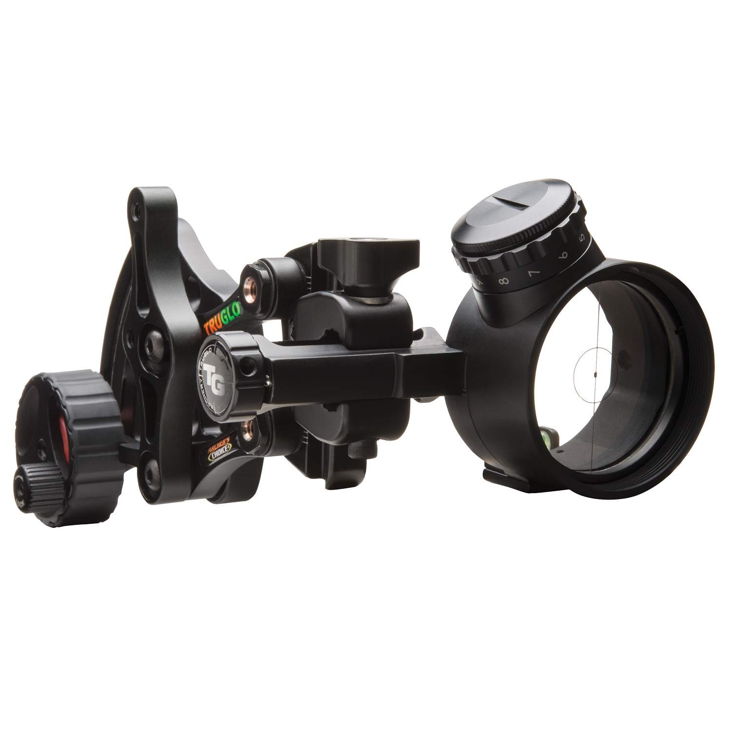 Прицел на блочный лук. Лазерный дальномер с прицелом. Iq rangefinder bow sight. Scope 1. Power dot 2.