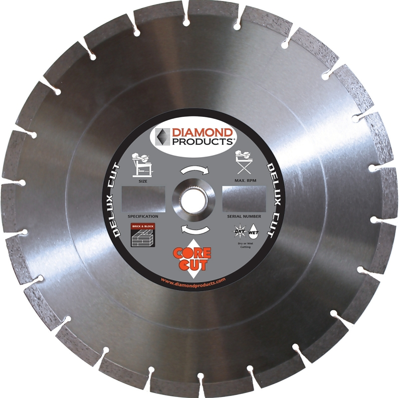 Diamond Products 22856 Circular Saw Blade 10 in Dia Diamond Cutting
