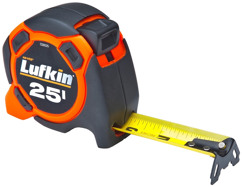 Cresent Lufkin CS8525 Tape Measure 25 ft L x 13/16 in W Blade Steel