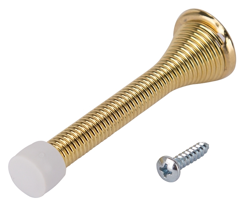 ProSource Heavy Duty Door Stop Polished Brass Baseboard Mount eBay