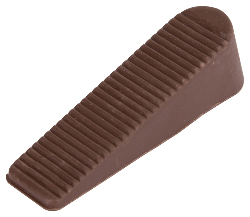 ProSource Triangle Door Stop 11/4 In H X 4 In W X 1 In D Rubber Brown