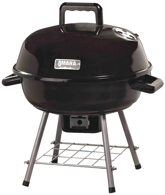 Omaha Kettle Tabletop Charcoal Grill With Handle 138 SqIn 141/2 In D