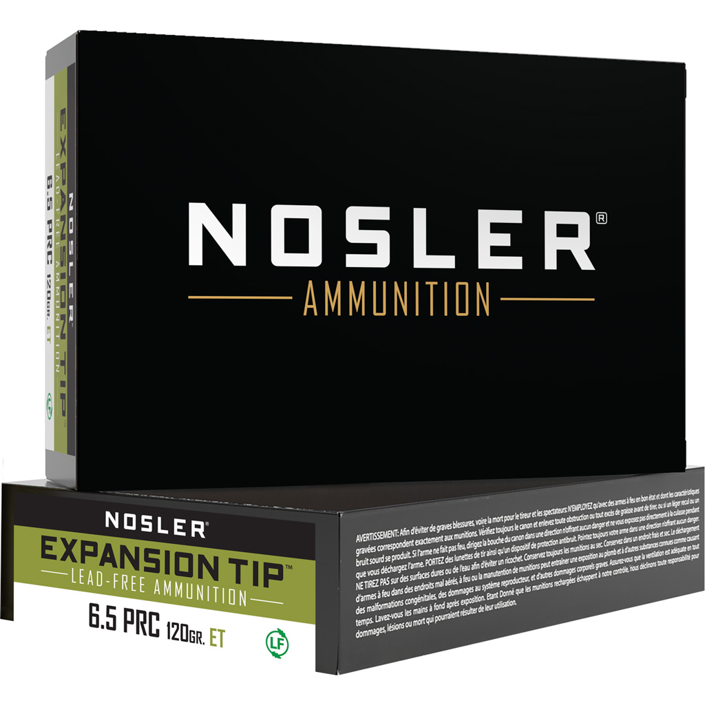 Nosler Expansion Tip Rifle Ammunition 6.5 Prc 120 Gr. Et Sp 20 Rd