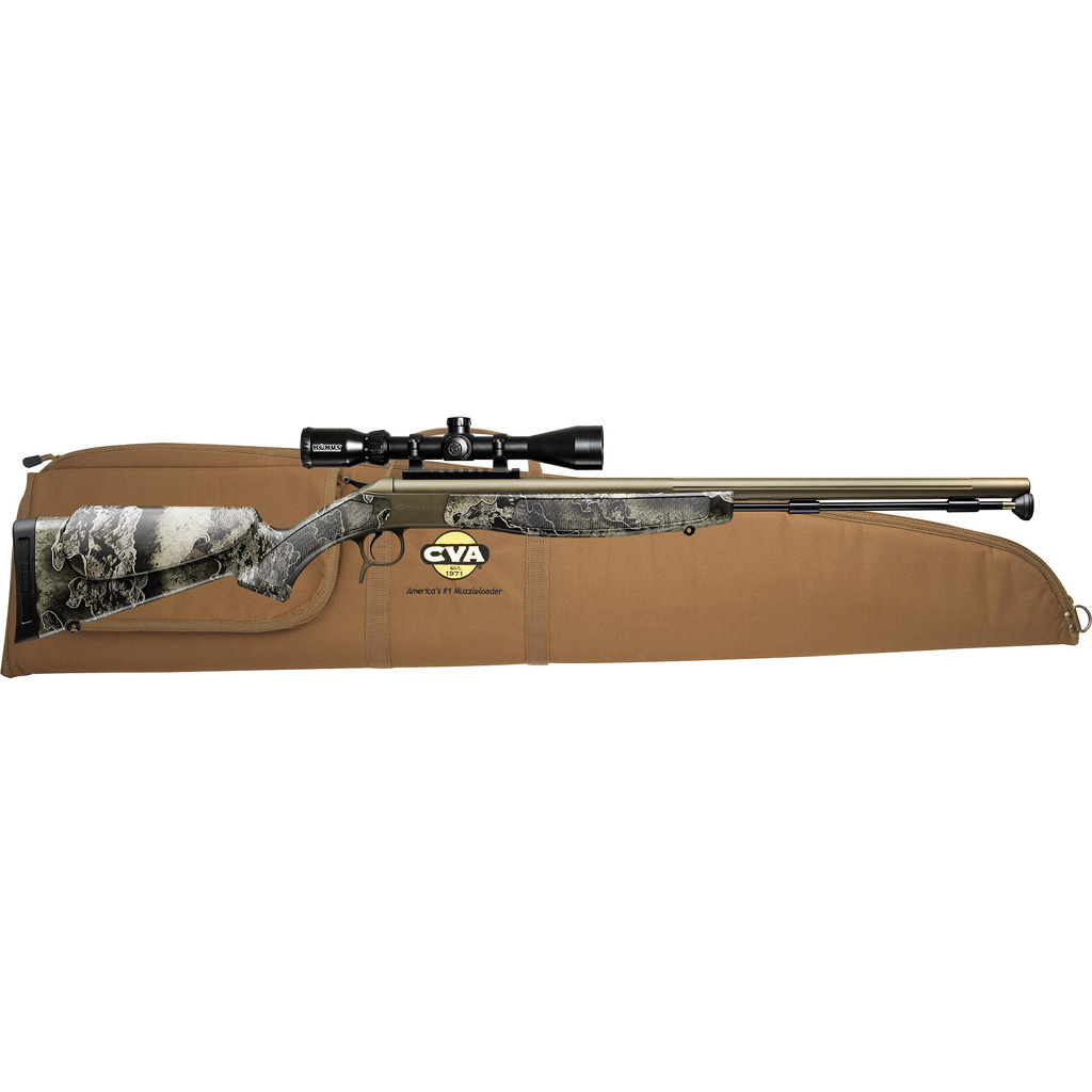 Cva Crossfire Muzzleloader Package 50 Cal. 26in. Burnt Bronze/realtree Excape W/scope